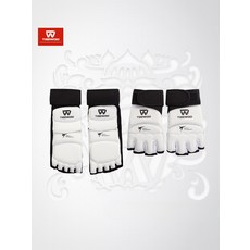 티우 TEEWOO 태권도 호구 세트 전자호구용 손보호대 발등보호대 공인, 14.흑백 손 보호대 XXL 180cm