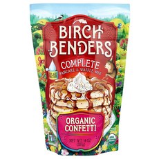 Birch Benders 컴플리트 팬케이크 & 와플 믹스 유기농 색종이 조각 397g(14oz) 141407, 396 g