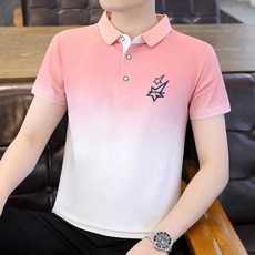 2026男士夏季 Polo衫 短袖休閒衫 條紋翻領T恤 輕薄透氣