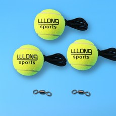 【臺灣出貨】4、6、8米帶綫網球單人帶繩彈力自打高迴彈有繩訓練球一個人的BH-奢尚匯品, 3個帶繩網球【8米線】, 1個