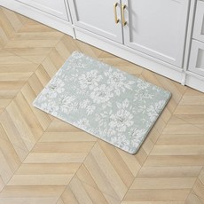 아마존평점4.5+ 미국출고 108515 Laura Ashley - 피로 방지 주방 매트 아이리스 꽃무늬 디자인 얼룩 방수 및 변색 방지 요리 스탠딩 릴리프 미끄럼 뒷면, 아마존평점4.5+ 미국출고 108515 Laura As