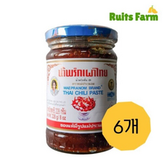 (루츠팜)태국 메프라놈 칠리 페이스트 타이 칠리소스 메프라넘, 228g, 6개