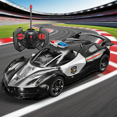 어린이 RC 경찰차 레이싱 장난감, 블랙