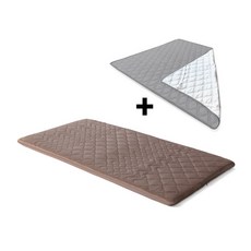 럭스나인 라텍스 매트리스 토퍼(8.0cm) & 핫앤쿨 패드 -슈퍼싱글, 브라운
