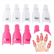 젤 네일 제거 집게 쏙 오프 클립 10p, 핑크