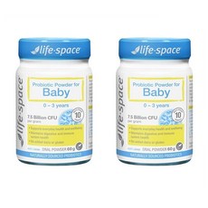 라이프 스페이스 프로바이오틱스 파우더 포 베이비 60g 2팩 Life Space Probiotic Powder For Infant 60g, 2개