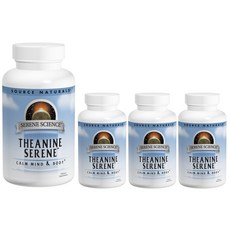 SOURCE NATURALS 無麩質無糖茶氨酸膳食補充錠, 30顆, 4罐