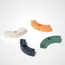 니콜 시멘트 촛대 금형 U 자형 실리콘 테라 조 촛대 금형 가정용 간단한 장식 도구, 조각들, 1개