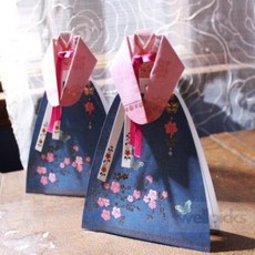 웰픽스 담청나비 한복 카드 전통카드