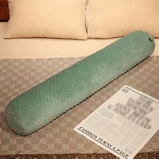 죽부인 냉감 긴 여름 시원한 쿨링 대형베개, 짧은 플러시 비니 그린 사계절용