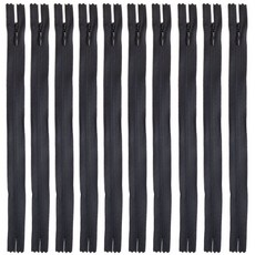 25cm 콘솔지퍼 10인치 콘실지퍼 숨은지퍼, 10개, 블랙(580)