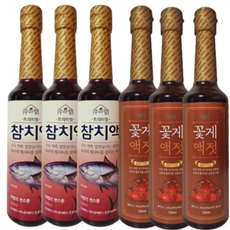 우리랑 꽃게액젓+우리랑 참치액, 3세트, 500ml