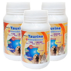 BaeLi 百粒 牛磺酸 + 綜合胺基酸 添加Lutein葉黃素、DHA、維生素E、維生素A, 100g, 3罐