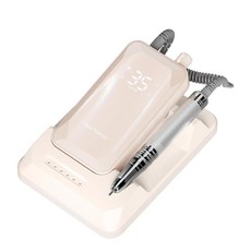 Nail Master 美甲打磨機 60W 無刷靜音 充電式 陶瓷磨頭, 1個, 60W無刷｜奶油｜陶瓷頭, 奶油