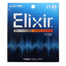 엘릭서 나노웹 미디엄 일렉기타 스트링, 12102, 1개