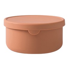 矽膠保鮮盒 便當盒 700ml 耐冷熱 可微波, 焦糖色, 1個