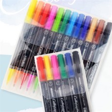 굿픽몰 캘리그라피 트윈 캘리그라피펜, 6색