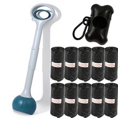 寵物拾便器 伸縮桿撿屎神器 遛狗便攜折疊不臟手狗屎夾子, 70CM優雅綠（套餐三）, 1個