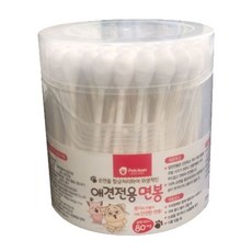 강아지 위생 면봉 80개입 고양이 귀청소 눈물자국, 1개