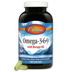 Carlson Omega 369琉璃苣油魚油膠囊, 1罐, 180顆
