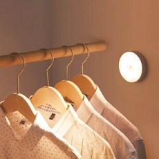 코엘 팡팡 무선 LED 센서등 충전식 자석 현관, 원형타입_화이트, 1개
