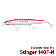 쓰리노야 140F 울트라 롱 캐스팅 플로팅 미노우 24g 인조 대형 하드 베이트 바다 낚시 루어, 01 140mm 24g Floating, 07 Stinger 140F-N