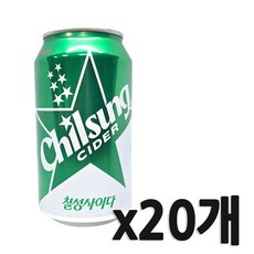 롯데칠성음료 칠성사이다, 355ml, 20개