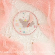 嗨購 DIY手工 DIY補夢網 縫紉刺繡 平安符 手工diy刺繡材料包 少女心捕夢網 車吊飾房間裝飾送男友禮物, 1個, 夢里繁花,【無繡繃】送視頻