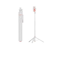 多功能伸縮自拍桿三腳架 藍牙遙控 手機直播神器 穩固便攜 多角度旋轉, 白色, 1個, TT03