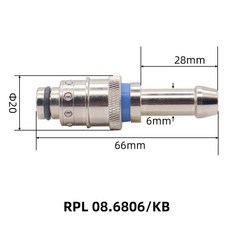 STAUBLI 史陶比爾 運水快速接頭, RPL 08.6806/KB