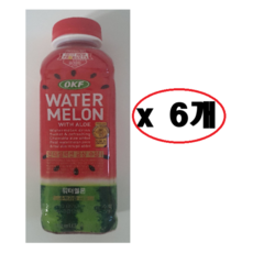 오케이에프) 워터멜론 제로슈가 수박음료, 500ml, 6개
