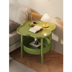 침대 옆 협탁 수납 선반 테이블 원형 사이드, 1개, 1_밀크 커피 탄소강