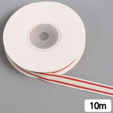 [다핸] 라벨테이프 리본테이프, 1개, 11mm 두줄 리본(10m) 레드