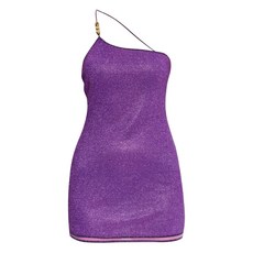 오세리 뤼미에르 비대칭 미니 드레스