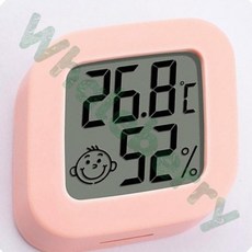 웨일베리 거북이 사육장 사각 미니 LCD 온습도측정기 (핑크)