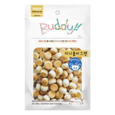버디 강아지간식 미트볼 비스켓, 우유맛, 50g, 5개