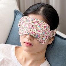 redbean 粉色Margaret決明子糙米鬆緊帶型熱敷眼罩, 1個