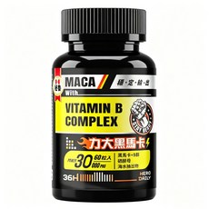 MACA 力大黑馬卡 維生素B群 男性保健, 1個, 60顆