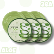 [정품] 푸드어홀릭 알로에 수딩젤 ALOE SOOTHING GEL (수분 / 겔 / 보습 / 병풀추출물 / 알로애 / 탄력 / 쿨링 / 진정), 3개, 300ml
