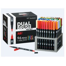 日本蜻蜓 TOMBOW ABT-96CQP ABT DUAL BRUSH PENS 雙頭彩色毛筆96色组 附陳列架, 1個
