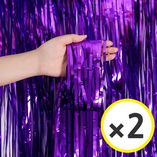 생일파티 용품 파티커튼 42컬러 홀로그램/새틴 무광/파스텔/샤이니 포토존 소품 은박 수술 가랜드 커튼 [에브리띵스마일], 샤이니 퍼플, 2개