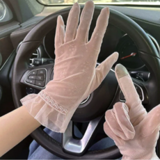 어웨이크여미 논슬립 여성운전 자외선 차단 여성 장갑, 핑크, 1개
