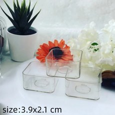 크리스마스 트리 아크릴 티 왁스 DIY 아로마 테라피 양초 홈 장식 선물용 필라캔들 세트 10개입, 1개, 1000ml, 사각형 10세트