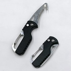 다용도칼 접이식 EDC 포켓캠핑칼 카라비너 블랙칼날