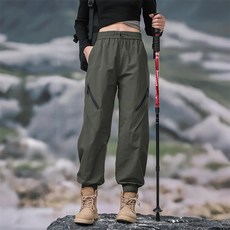 Asure 아웃도어 등산바지 춘추 방수 카고바지 밴딩 슬랙스