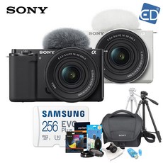 소니정품 ZV-E10K 16-50mm II + 256G 패키지 미러리스카메라/ED, 01 ZV-E10블랙+16-50mm 패키지