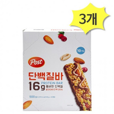 포스트 단백질바 (입) 동서식품 프로틴바 견과류 건과일 초콜릿, 30개, 500g