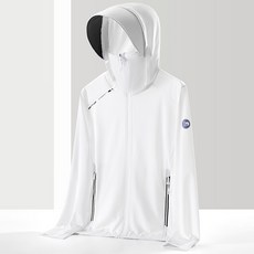 潮流購防曬外套女輕薄夏日外套抗uv防紫外線運動外套夏季超薄防曬服連帽防曬衣涼感薄男生夏季新款戶外運動休閑釣魚衣時尚百搭登山服9905防曬衣時尚防曬服, 男乳白色
