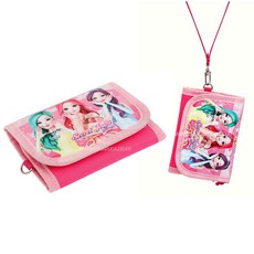 시크릿쥬쥬 드림 목걸이지갑 캐릭터 동전 지폐 반지갑 초등학생지갑 여아지갑 쥬쥬지갑 3단지갑 아동지갑 dew+616PE