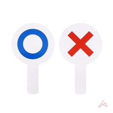BIGHAPPY 재미있는 OX 팻말 게임 퀴즈 양면 엑스 표시판